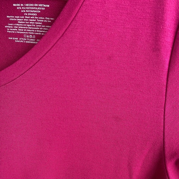 💥Time and Tru Vibrant Pink Casual T-Shirt Dress M - Picture 8 of 9
